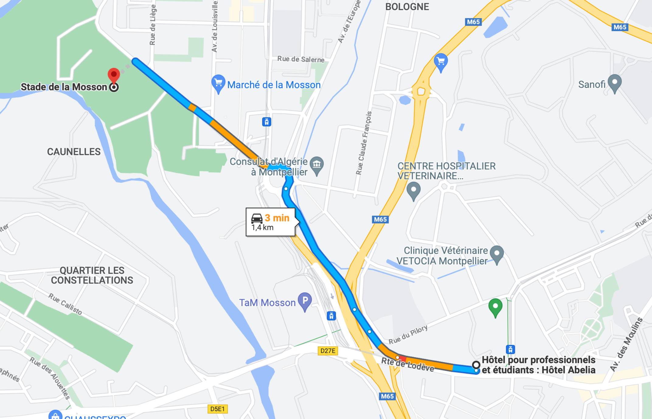 Maps - Hotel vers Mosson